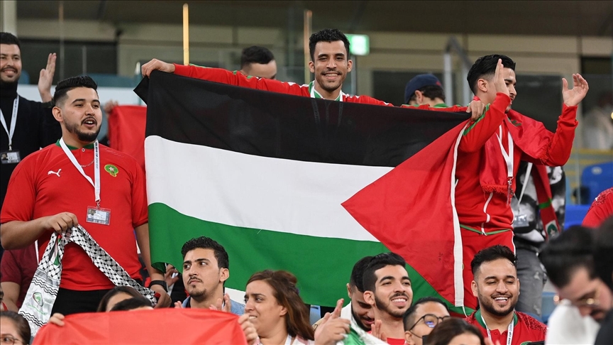 فلسطين حاضرة بقوة في ملاعب المغرب