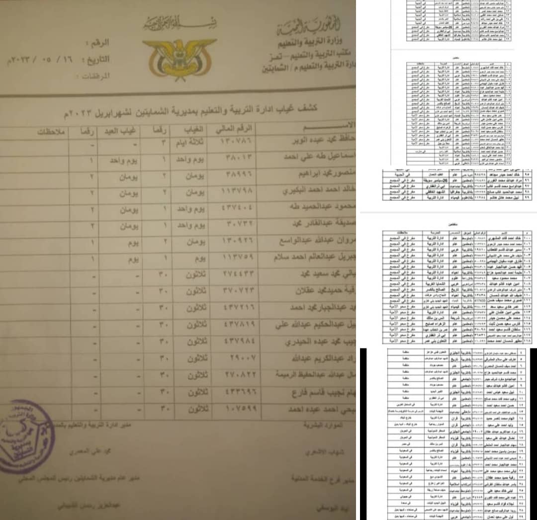 تعز.. شكاوى من تعسفات مدير مديرية الشمايتين ومدير التربية بحق المعلمين 